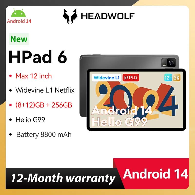 Headwolf HPad6 º PC , ȵ̵ 14 Ÿھ CPU, G99, 8GB(+ 12GB) , 256GB UFS2.2, Widevine L1, ø 8800 mAh,